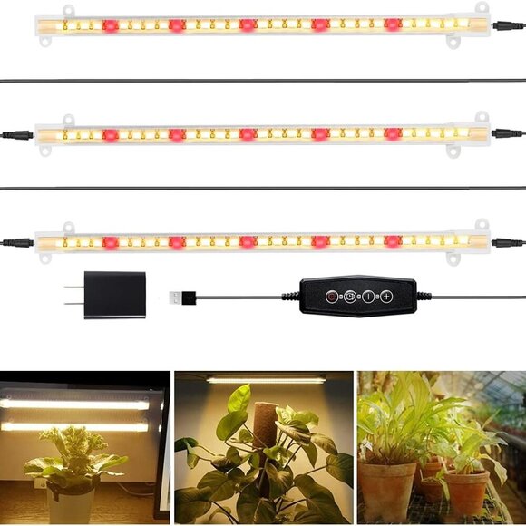 LED Grow Light Strips, 3500K 90-Bulb Full Spectrum Dimmable Plant Growing Lamp B - Picture 1 of 6